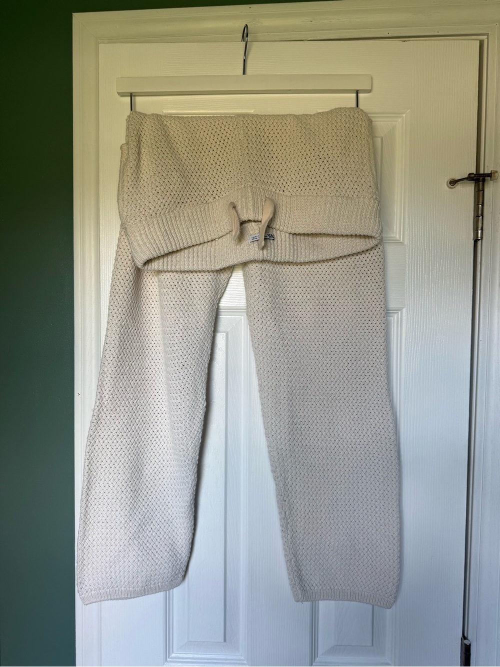 Zara Cream Knit Lounge Pants